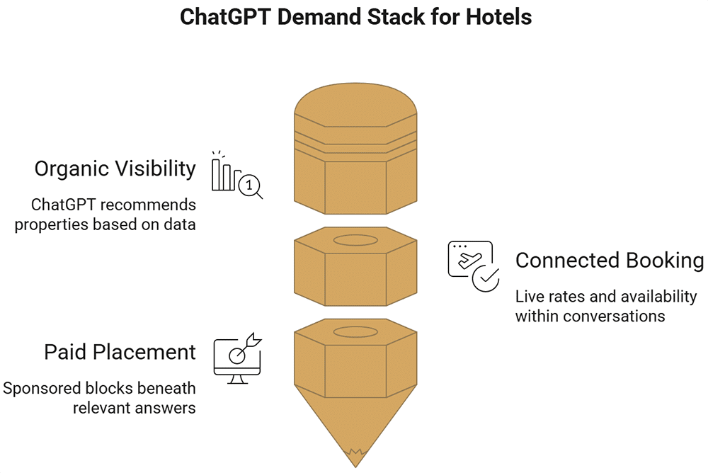 Anuncios de hoteles en Chatgpt: ¿Por qué la visibilidad orgánica mediante IA tiene prioridad sobre la publicidad de pago?