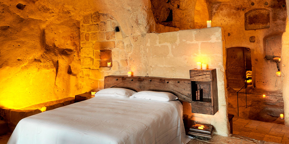 cool hôtels histoire grotte civita