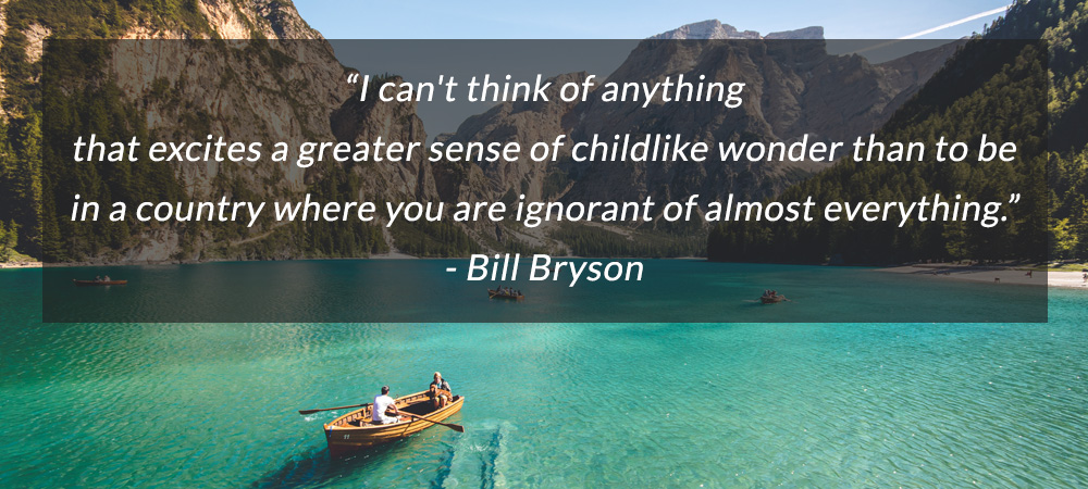 Tourism industry - Quote Bill Bryson