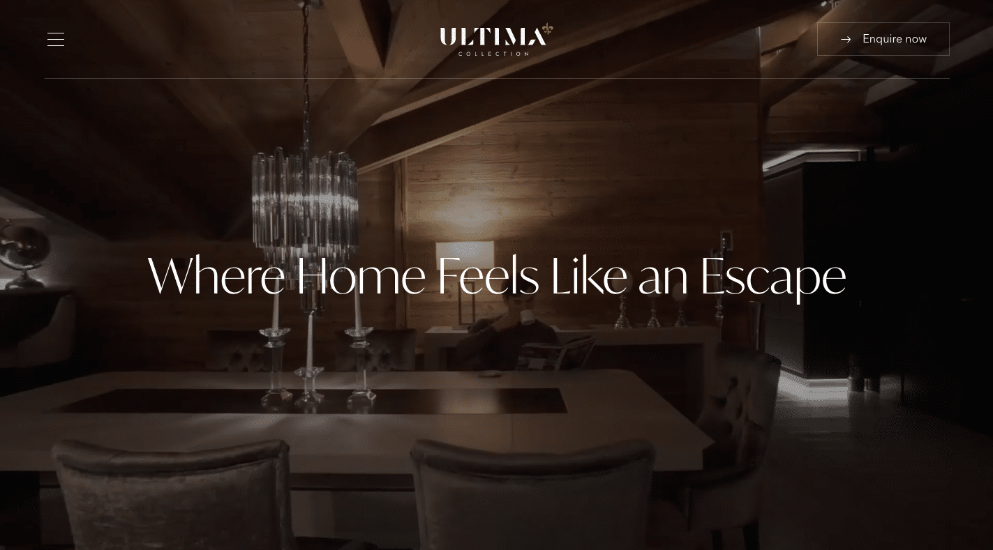 Tendencias de diseño de sitios web de hoteles: vista simplificada del sitio web