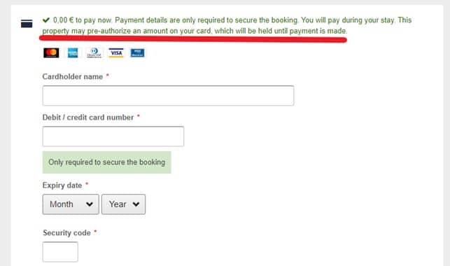 Pre-authorizations on hotel bookings - Pic 2