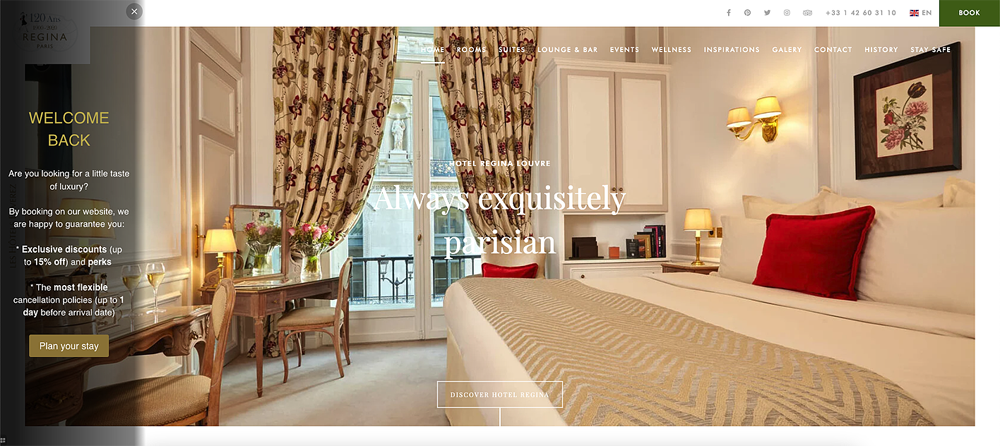 Website Personalization Tips for Luxury Hotels Example 2