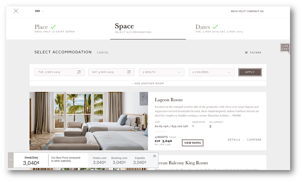 Website Personalization Tips for Luxury Hotels Example 4