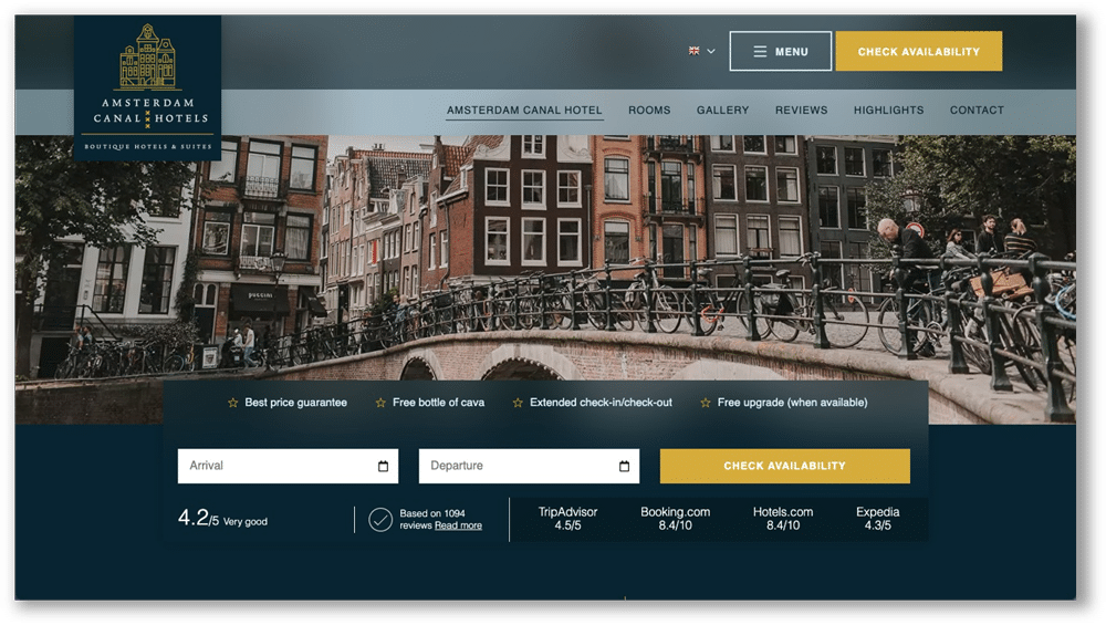 Website Personalization Tips for Luxury Hotels Example 5