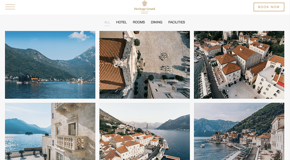 Meilleures pratiques et exemples pour la conception de sites Web d'hôtels Hotelheritagegrandperast