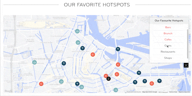 Meilleures pratiques et exemples pour la conception de sites Web d'hôtels Livezoku Map