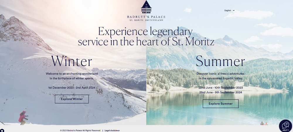 hotel website examples - badrutts palace