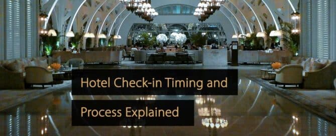 Horário de check-in do hotel