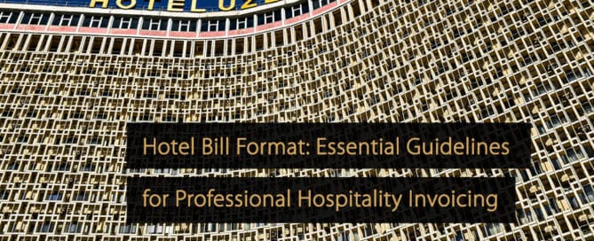 Formato de factura de hotel