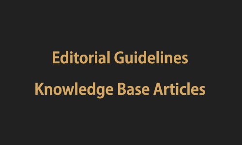 Editorial Guidelines knowledge base articles