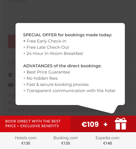 Fehler 12a auf der Hotelwebsite